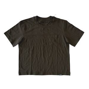 NWT NOBULL Heavyweight Cotton Pocket Tee Brown Size S
